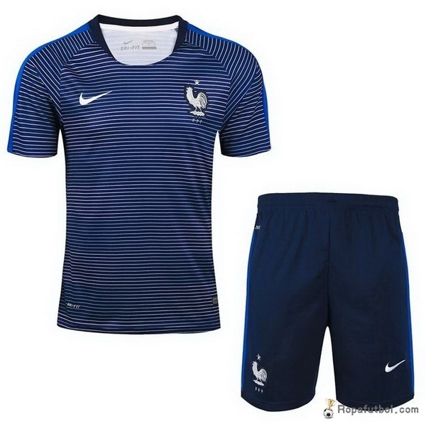 Camiseta Entrenamiento Francia Conjunto Completo 2018 Azul Blanco